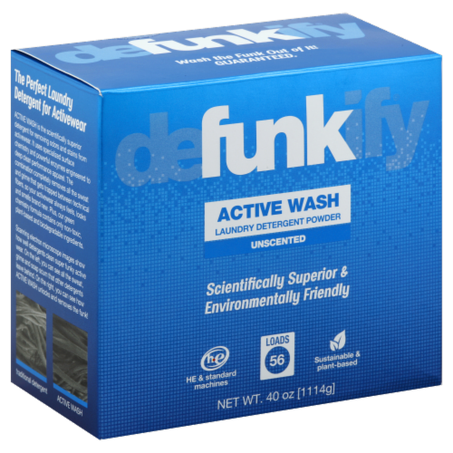 Defunkify Active Wash Powder Laundry Detergent Perspective: front