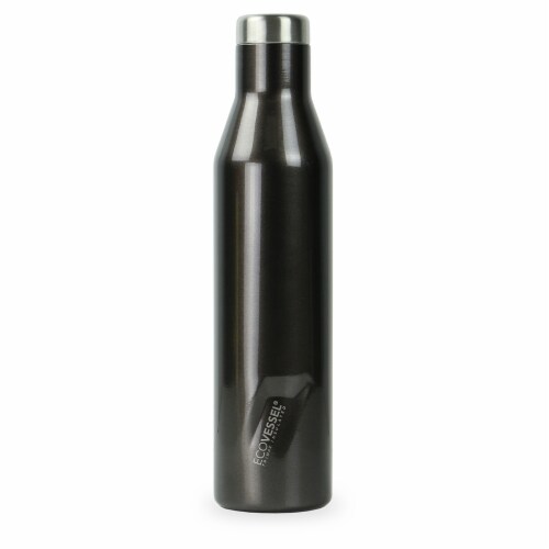 EcoVessel® Aspen Trimax Insulated Bottle - Black Perspective: front