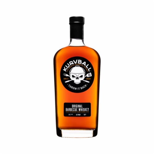 Kurvball The Original Barbecue Kentucky Whiskey Perspective: front