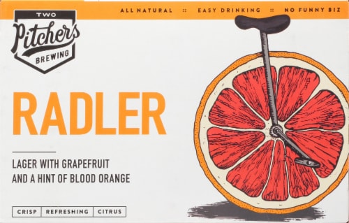 T.W. Pitchers' Brewing Co. Radler Lager Beer Perspective: front