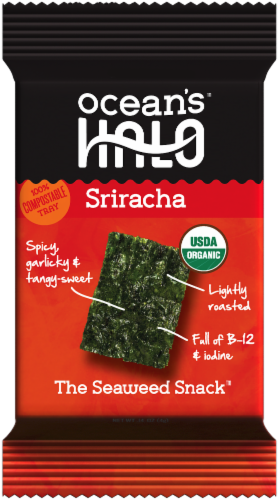 Ocean's Halo Sriracha Seaweed Snack Perspective: front
