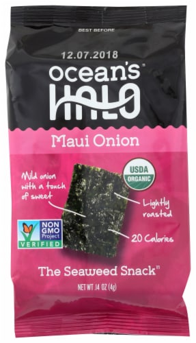 Ocean's Halo Maui Onion Seaweed Snack Perspective: front