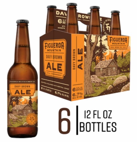 Figueroa Mountain Brewing Co. Davy Brown Ale Perspective: front
