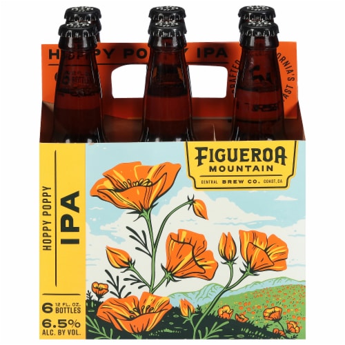 Figueroa Mtn Hoppy Poppy IPA 6/12B Perspective: front