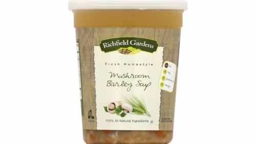 Richfield Gardens Fresh Homestyle Mushroom Barley Soup Perspective: front