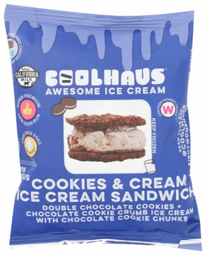 Coolhaus™ Cookies & Cream Ice Cream Sandwich Perspective: front