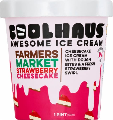 Coolhaus Farmer's Market Strawberry Cheesecake Ice Cream Perspective: front