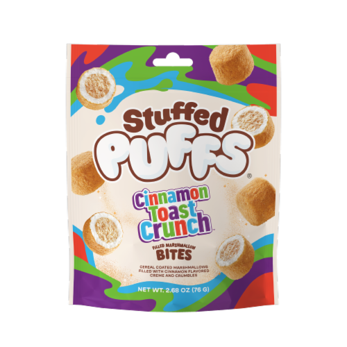 Stuffed Puffs® Cinamon Toast Crunch™ Filled Marshmallow Bites Perspective: front