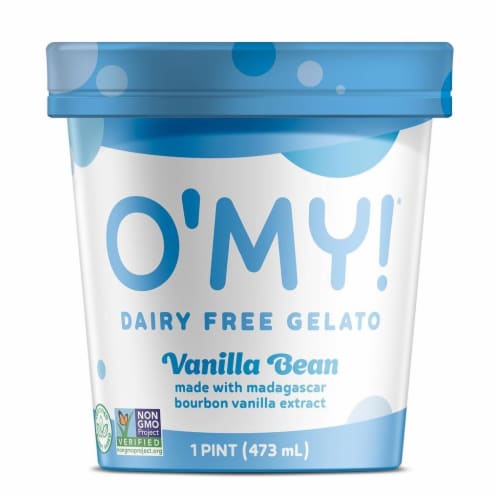 O’MY!® Dairy Free Vanilla Bean Gelato Pint Perspective: front