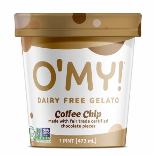 O'MY!® Dairy Free Coffee Chip Gelato Pint Perspective: front