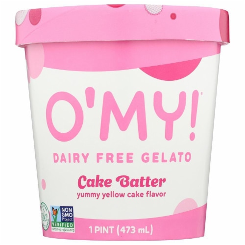 O'MY!® Dairy Free Cake Batter Gelato Pint Perspective: front