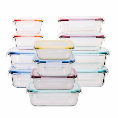  24-Piece Glass Food Storage Containers - Stackable