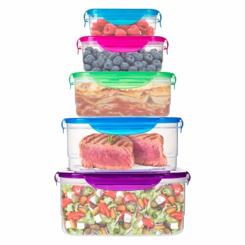 Plastic Jumbo Rectangular Food Storage Container Set - 10 Piece Set, 10 PC  - Foods Co.