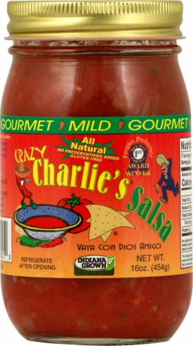 Crazy Charlie's Gourmet Mild Salsa Perspective: front