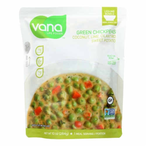 Vana Life Foods Coconut Lime Green Chickpea Superfood Bowl Perspective: front