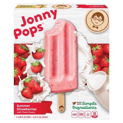 Jonny Pops® Summer Strawberries with Fresh Cream Pops