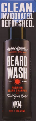 Wild Willies Beard Wash Premium Beard Shampoo Perspective: front