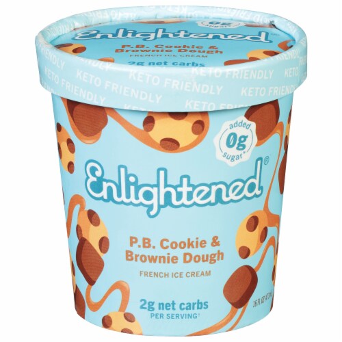 Enlightened® + Delish Keto P.B. Cookie & Brownie Dough Ice Cream