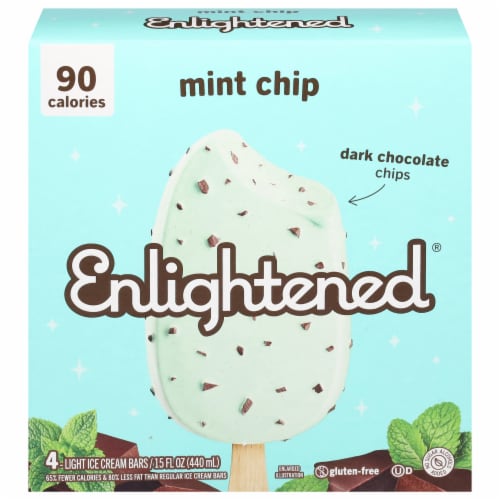 Enlightened® Mint Chip Swirl Ice Cream Bars Perspective: front