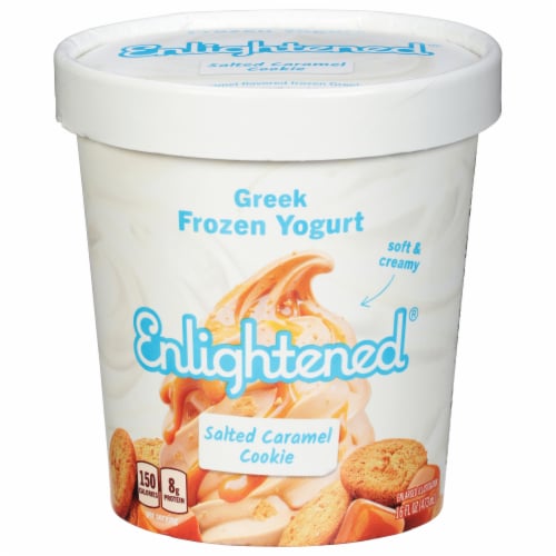 Enlightened® Sea Salt Caramel Cookie Frozen Greek Yogurt Perspective: front