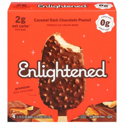 Enlightened® Caramel Dark Chocolate Peanut Ice Cream Bars