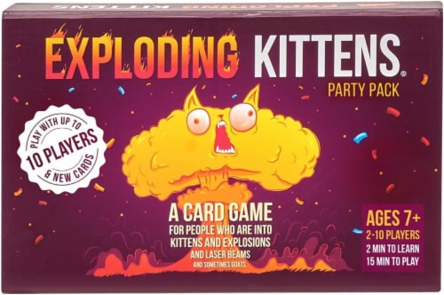 Exploding Kittens® Party Pack Card Game Perspective: front