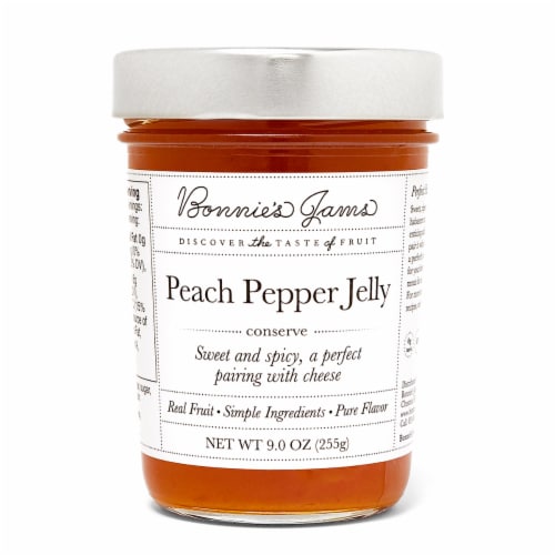 Bonnie's Jams Peach Pepper Jelly Perspective: front