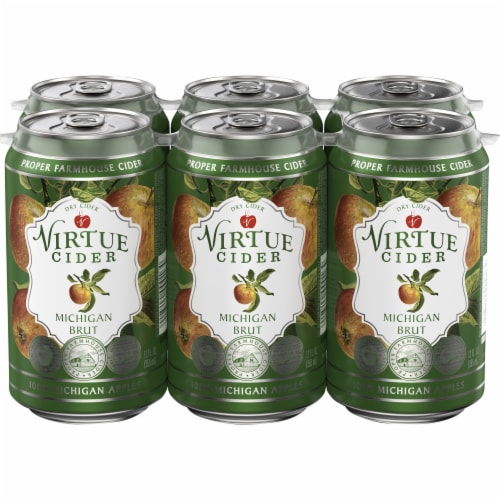 Virtue Cider Michigan Brut Dry Hard Cider Perspective: front