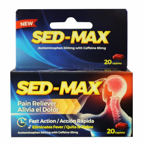 Sed-Max Pain Reliever 500 mg Perspective: front
