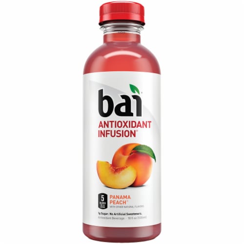 Bai® Antioxidant Infused Panama Peach Flavored Bottled Water Perspective: front