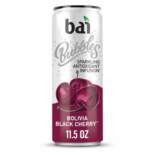 Bai® Bubbles Bolivia Black Cherry Flavored Sparkling Bottled Water Perspective: front