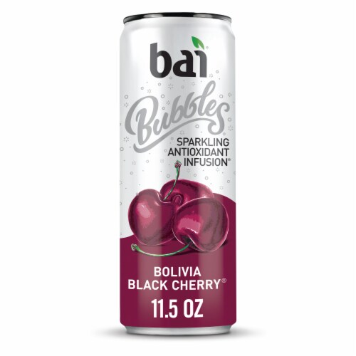 Bai® Bubbles Bolivia Black Cherry Flavored Sparkling Bottled Water Perspective: front