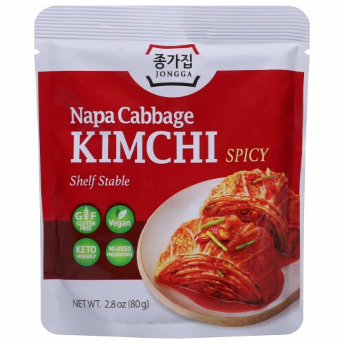 Jongga Napa Cabbage Spicy Kimchi Perspective: front