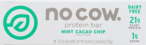 no cow Mint Cacao Chip Protein Bars Perspective: front