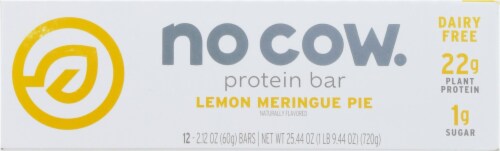no cow® Dairy Free Lemon Meringue Pie Protein Bars Perspective: front