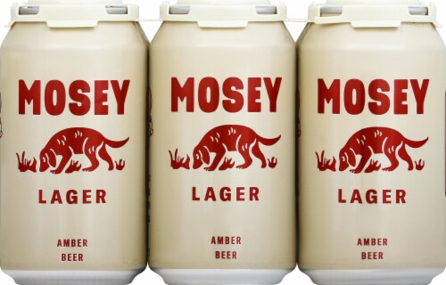 Avondale Brewing Mosey Lager Amber Beer Perspective: front