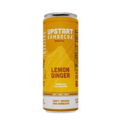 Upstart Kombucha Lemon Ginger Drink Perspective: front