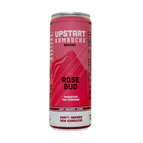 Upstart Kombucha Rose Bud Drink Perspective: front