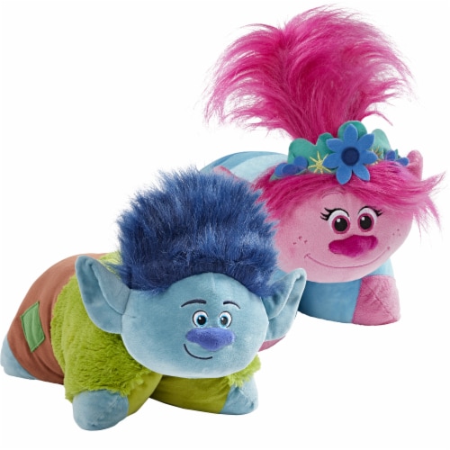 Pillow Pets NBC Universal Trolls Poppy & Branch Plush Toy Combo Perspective: front