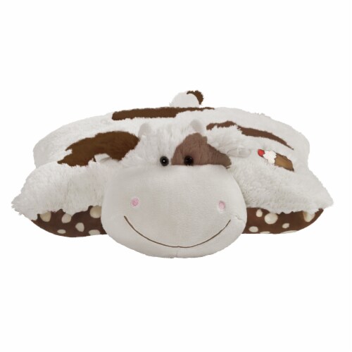 Pillow Pets Sweet Chocolate Milkshake Scented Cow Plush Toy Perspective: front