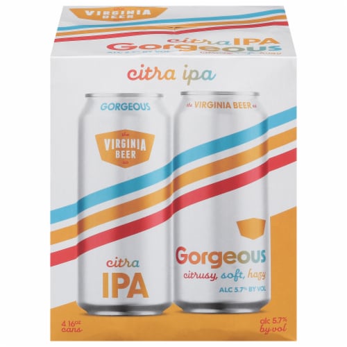 The Virginia Beer Company Gorgeous Citra IPA Perspective: front