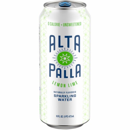 Alta Palla Lemon Lime Sparkling Water Perspective: front