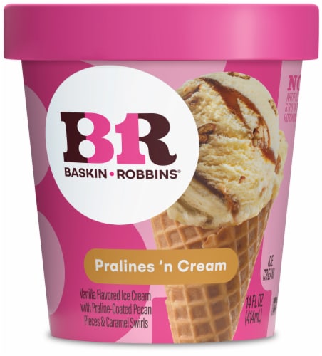 Baskin Robbins Pralines 'N Cream Ice Cream, 14 fl oz - Dillons Food Stores