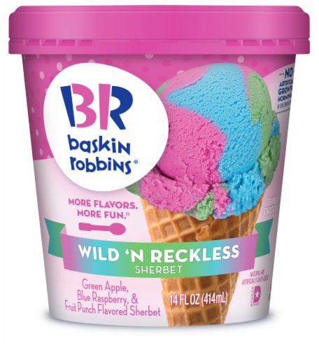 Baskin Robbins® Wild 'N Reckless Sherbet Pint Perspective: front