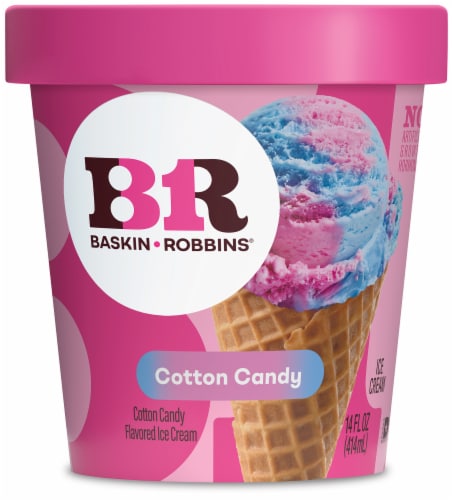 Baskin Robbins® Cotton Candy Ice Cream Pint Perspective: front