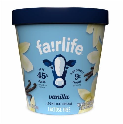 Fairlife Vanilla Light Ice Cream Pint Perspective: front