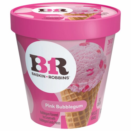 Baskin Robbins® Pink Bubblegum Ice Cream Perspective: front