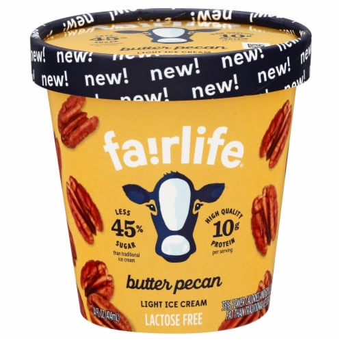 Fairlife® Butter Pecan Light Ice Cream Pint Perspective: front