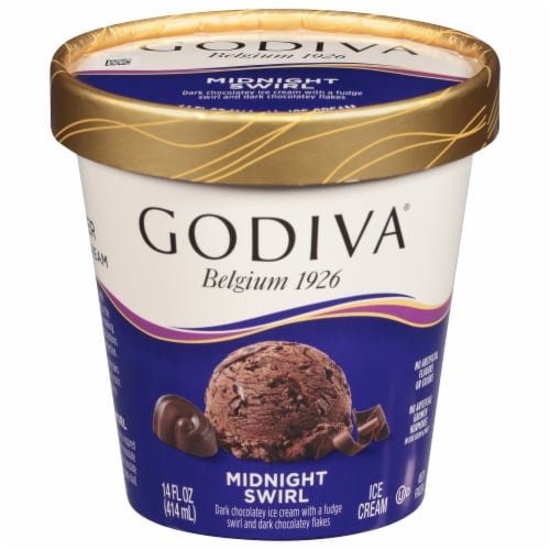 Godiva® Midnight Swirl Ice Cream Perspective: front