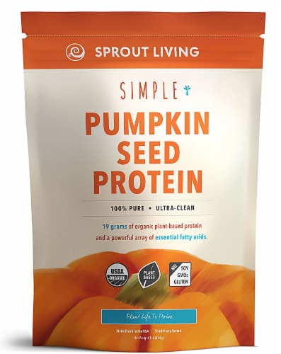 Sprout Living Simple Organic Pumpkin Seed Protein Powder Original Perspective: front